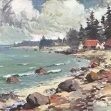 Richard Uutmaa, Meri, 1969, õli, lõuend