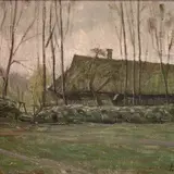 Leili Muuga, Tooma, J. Smuuli kodutalu, 1961, õli, lõuend kleebitud papile