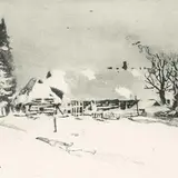 Olev Soans, Talvemaastik, 1958, akvatinta