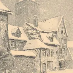 Leopold Ennosaar, Talvine Tallinn, 1958, akvatinta