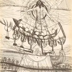 Herman Talvik, Seitse tuld, 1960 - 1970, süsi, paber
