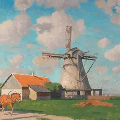 Andrei Jegorov, Maastik veskiga, 1927, Õli, lõuend