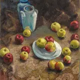 Ants Murakin, Natüürmort õuntega, 1930, õli, lõuend