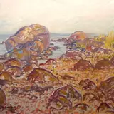 Priidu Aavik, Kivine rand, 1986, õli, lõuend