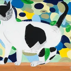 August Künnapu, Lõbus kass, 2004, akrüül, lõuend