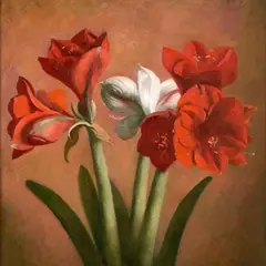 Olav Maran, Punased amarüllised valgega, 2008, õli, papp