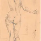 Jaan Koort, Akt, 1908 - 1910, pliiats