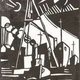 Märt Laarman, Sadam (mapist "7 puulõiget"), 1923, puulõige
