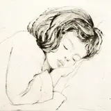 Aino Bach, Magav laps, 1955, kuivnõel