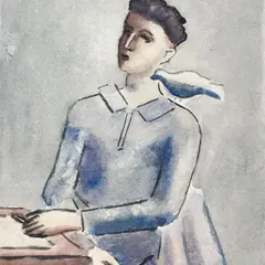 Aleksander Krims, Poiss tuviga, 1935 - 1940, akvarell