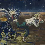 Oskar Kallis, Ussikuningas, 1912, õli, lõuend, papp