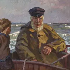 Anatoli Kaigorodov, Poiss ja kalur, 1934, õli, lõuend