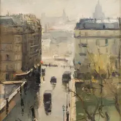 Andrus Johani, Pariisi vaade Seine´i sillaga, 1937, õli, lõuend, vineer