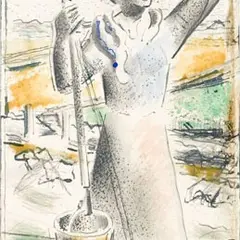 Aleksander Krims, Kaevul, 1935 - 1940, pliiats, tušš, akvarell