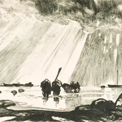 Allex Kütt, Õhtu Peipsil, 1958, kuivnõel
