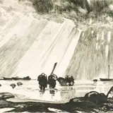 Allex Kütt, Õhtu Peipsil, 1958, kuivnõel