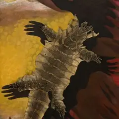 Jüri Arrak, Krokodilli vari, 1997, õli, masoniit, segatehnika