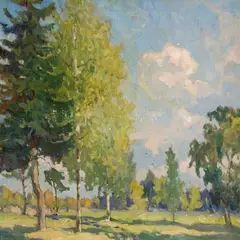 Roman Nyman, Maastik, 1930 - 1940, õli, lõuend