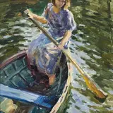 Ilmar Malin, Naine paadis, 1950 - 1960, õli, papp