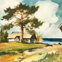Eisma rand by Richard Uutmaa, 1964, akvarell, sold Oct 2007