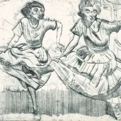 Eduard Wiiralt, Kunstnik Anna Triik-Põllusaar õega, 1922, kuivnõel (vaskplaadilt)