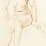 Eduard Wiiralt, Akt, 1934, värviline pliiats, paber