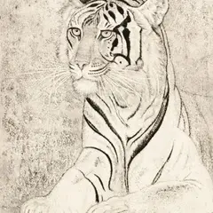 Eduard Wiiralt, Tiiger, 1937, akvatinta