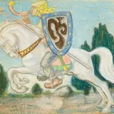 Oskar Kallis, Sõttasõit, 1912 - 1913, pastell, paber (dubleeritud papile)