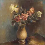 Karin Luts, Roosid, 1929, Õli, lõuend