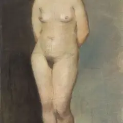 Aarne Miikmaa, Seisev naisakt, 1935, Pastell, paber