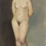 Aarne Miikmaa, Seisev naisakt, 1935, Pastell, paber