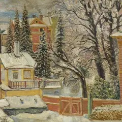 Talvine Tartu by Kristjan Teder, 1942, Õli lõuend, sold Apr 2007