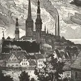 Leopold Ennosaar, Tallinna vaade, 1956, Puugravüür