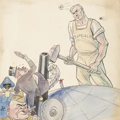 Felix Randel, Mõistlik soovitus, 1956, Tušš, akvarell