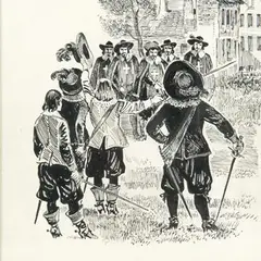 Richard Kaljo, Illustratsioon. A. Dumas´ "Kolm musketäri" V peatükk, 1957, Tušš, paber