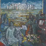 Uno Roosvalt, Kapell (kavand), 1980, Tempera, lõuend