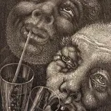 Absindijoojad by Eduard Wiiralt, 1933, puugravüür, sold Jan 2007
