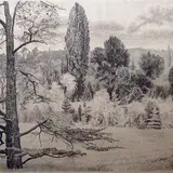Eduard Wiiralt, Maastik Pariisi lähedal, 1937, ofort
