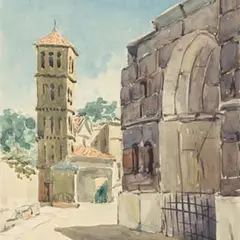 Osvald Eslon, Rooma, 1930 - 1940, Akvarell