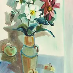 Aleksander Pilar, Natüürmort, 1969, Akvarell