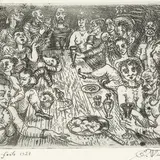 Eduard Wiiralt, Sööming (Orgia), 1928, Ofort