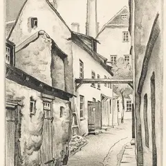 Günther Reindorff, Vana hoov, 1941, Ofort
