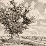 Eduard Wiiralt, Viljandi maastik, 1943, Kuivnõel
