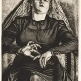 Eduard Wiiralt, Istuv daam, 1941, Metsotinto