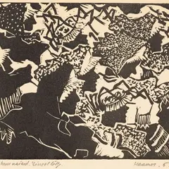 Eerik Haamer, Ruhnu naised, 1953, Linoollõige