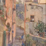 Napoli vaade by Karl Alexander von Winkler, 1904, Akvarell, sold Oct 2006