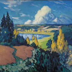 Ants Murakin, Õhtupoolik, 1920 - 1930, Õli, papp