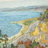 Ants Murakin, Rootsi rannik, 1950 - 1960, Õli, kollaaž, papp