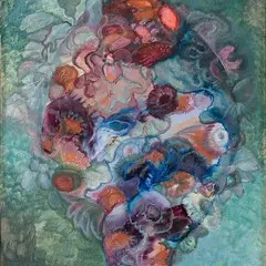 Valve Janov, Hiina roos, 1981, Õli, segatehnika, paber