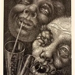 Eduard Wiiralt, Absindijoojad, 1933, Puugravüür